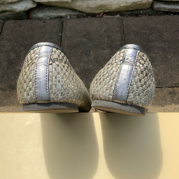 Tory Burch Lurex Silver Reva Ballet Flats 7.5 - Picture 7 of 7
